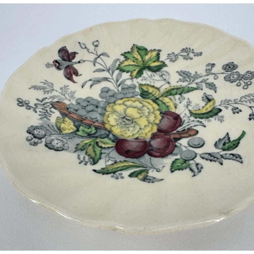 Royal Doulton Kirkwood D5750 England Fruit Floral Plate Vintage